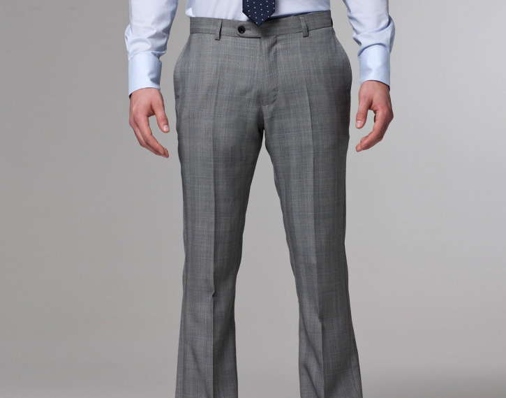 西服定制 定做西服  男士灰色英伦风两粒扣羊毛西服   西裤前身
